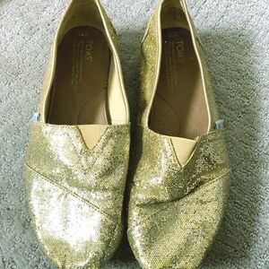 Gold glitter Toms